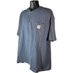 Collection of Carhartt 1/4 Button Henley Pocket Tee Shirt in a gallery layout