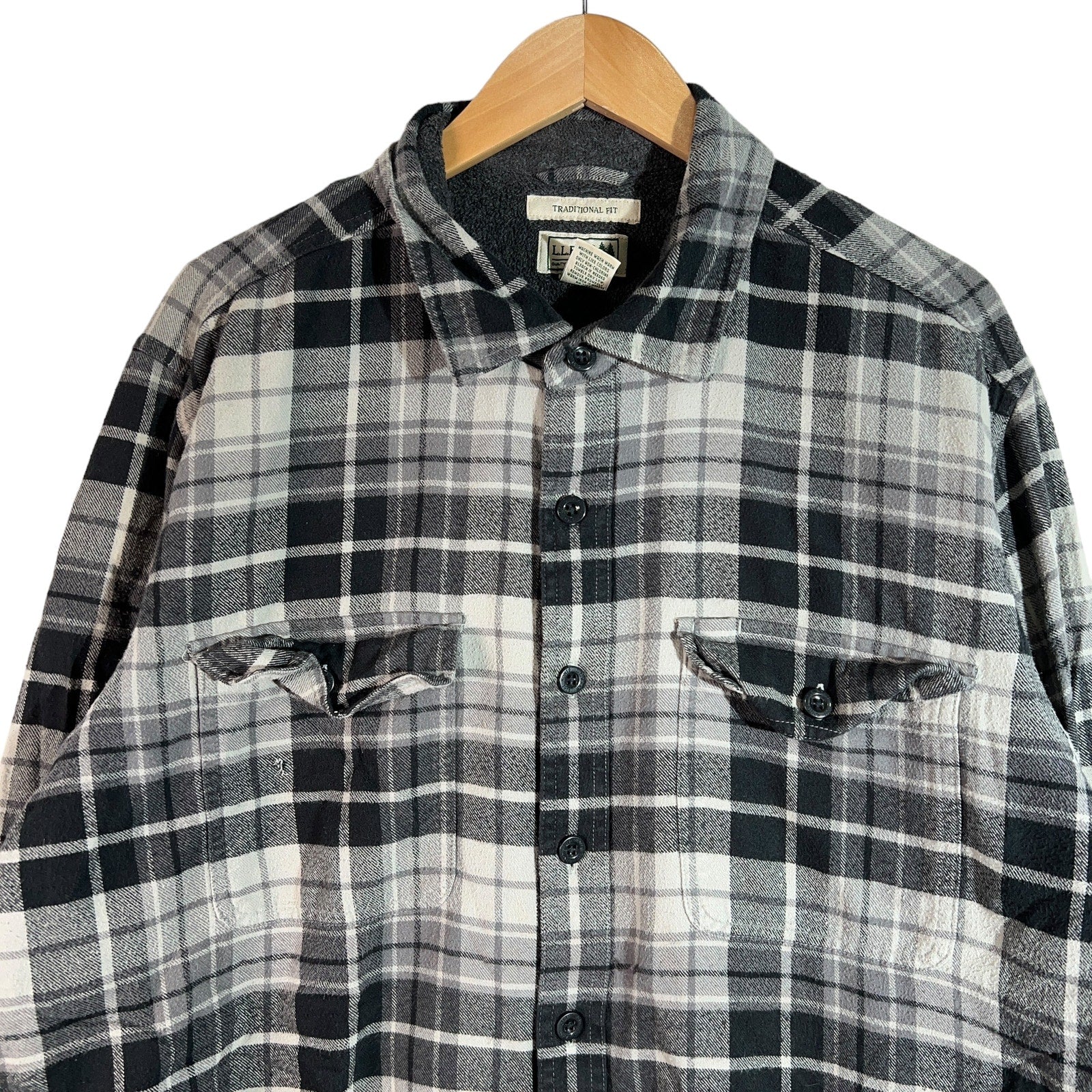 Collection of L.L.Bean Traditional Fit Plaid Long Sleeve Flannel in a gallery layout