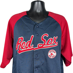 Collection of MLB Red Sox Button Up Jersey in a gallery layout