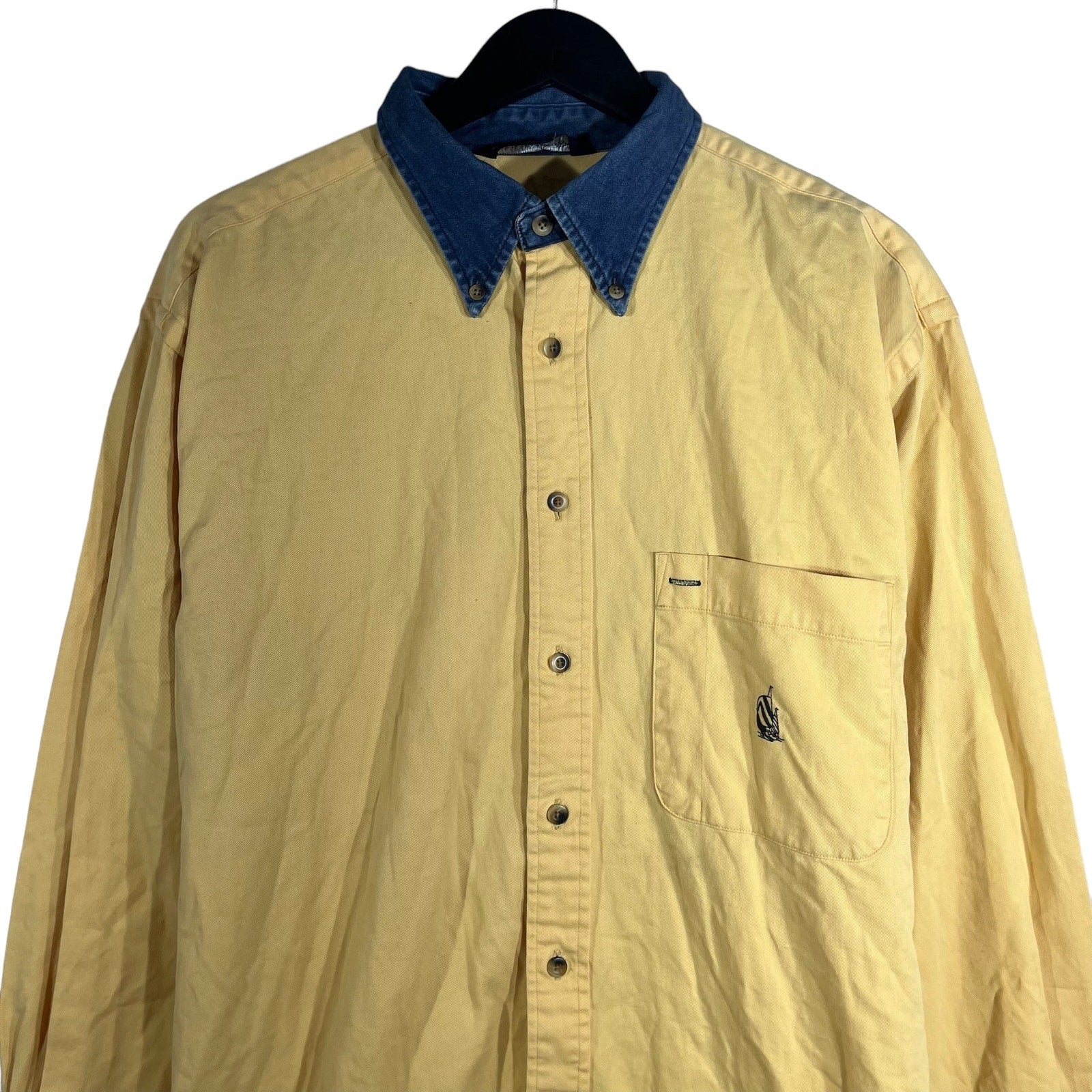 Collection of Nautica Denim Collar Button Down in a gallery layout