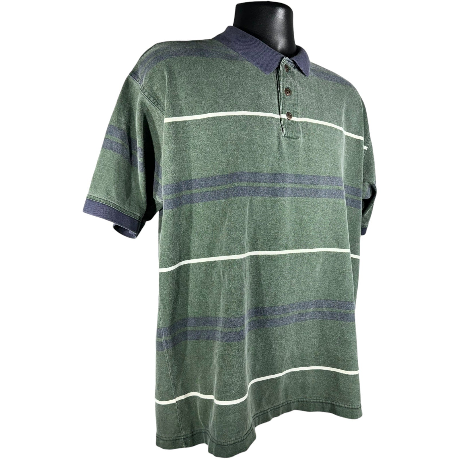 Collection of St. John's Bay Striped Short Sleeve Polo in a gallery layout