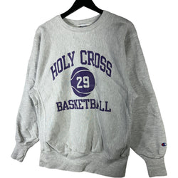 Collection of Champion Holy Cross Basketball Crewneck in a gallery layout