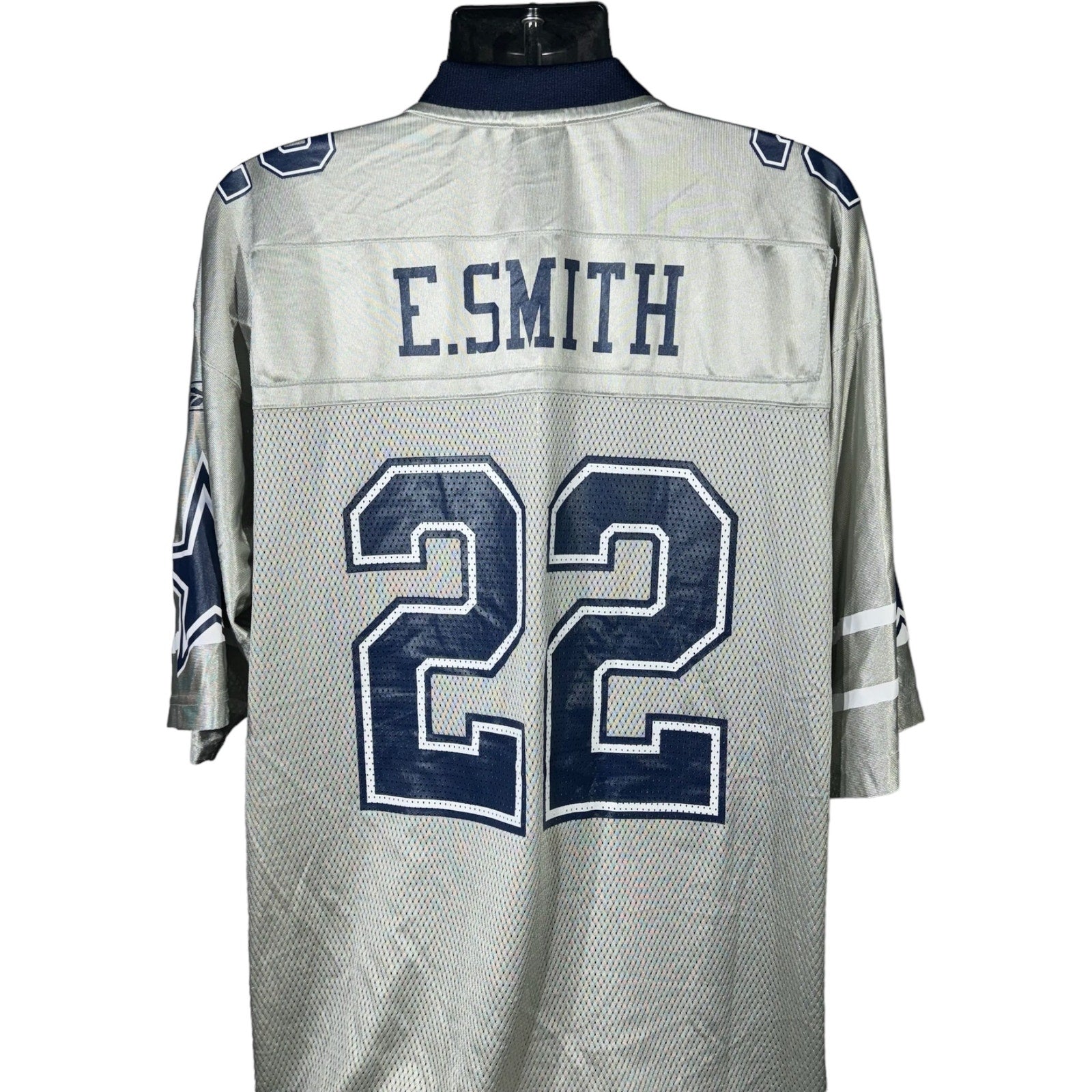 Collection of Dallas Cowboys Emmitt Smith #22 Reebok NFL Jersey in a gallery layout