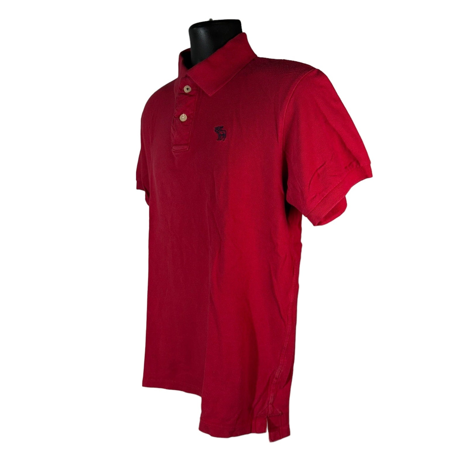 Collection of Abercrombie & Fitch Embroidered Logo Muscle Polo in a gallery layout