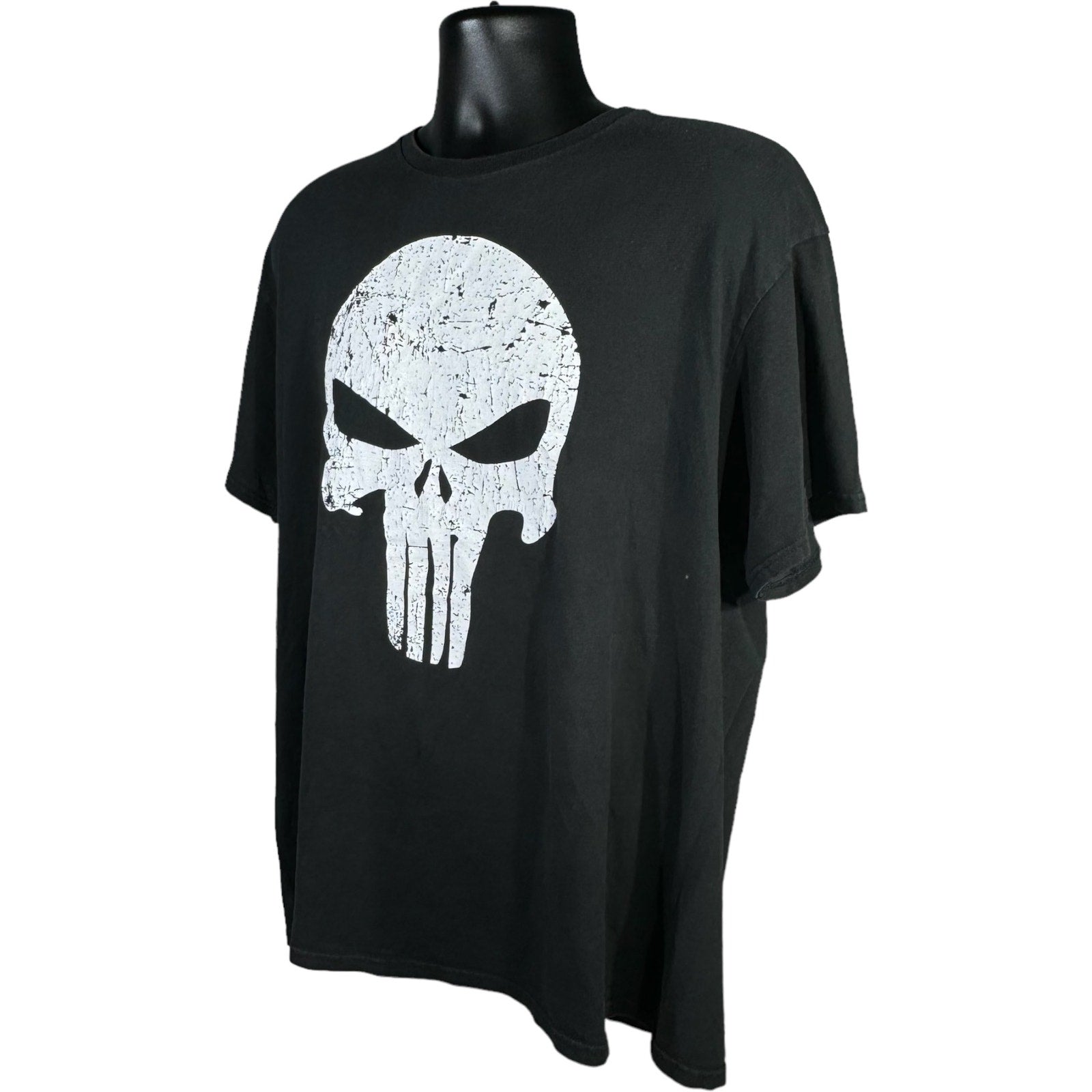 Collection of Vintage The Punisher Skull Logo Short Sleeve Tee in a gallery layout