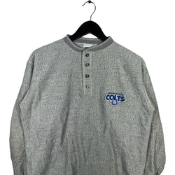 Collection of The Edge NFL Indianapolis Colts Henley Crewneck in a gallery layout