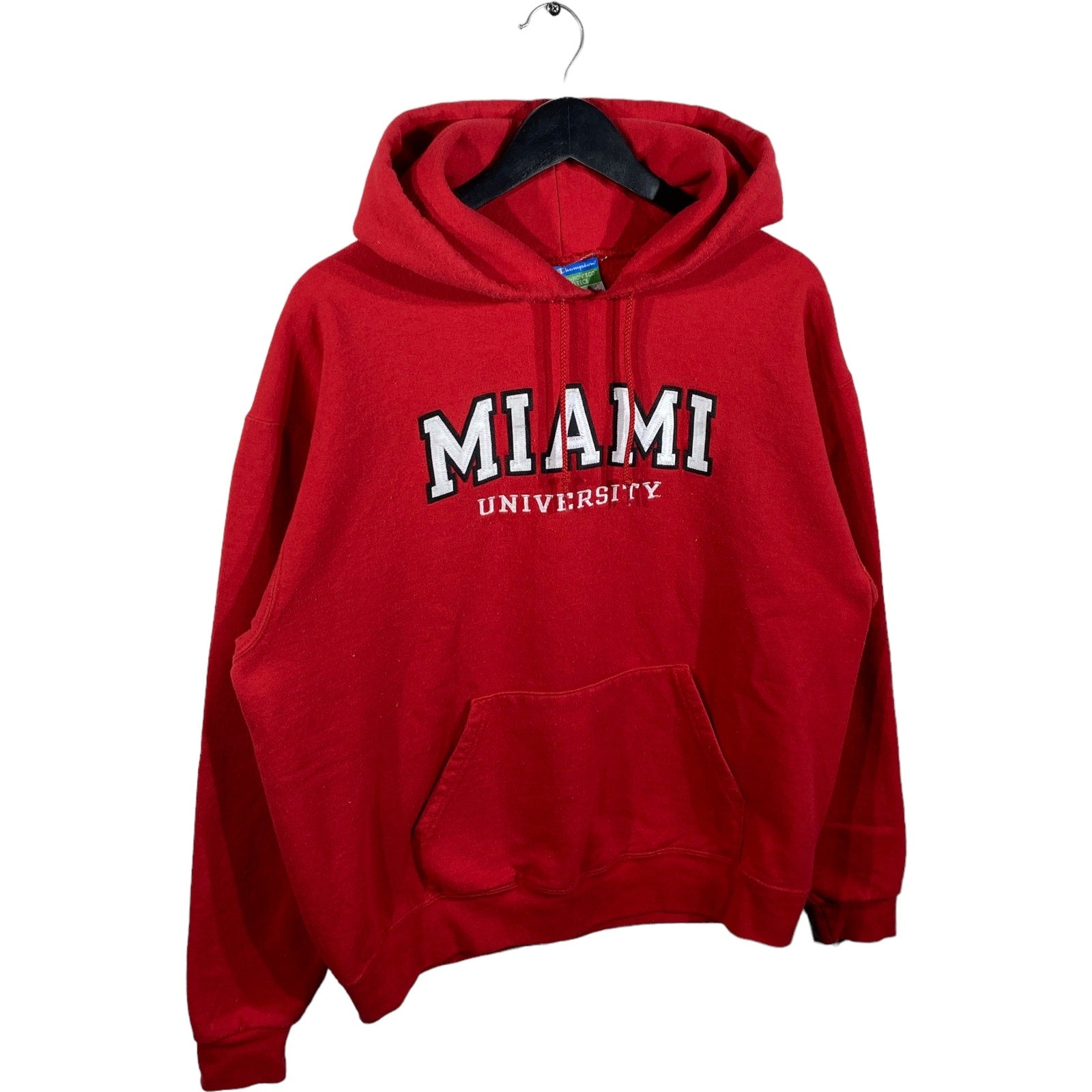 Collection of Champion Miami University Spell Out Hoodie in a gallery layout