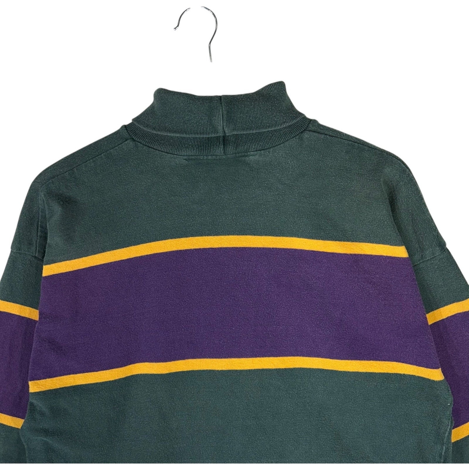 Collection of Vintage American Eagle Striped Turtle Neck Long Sleeve in a gallery layout