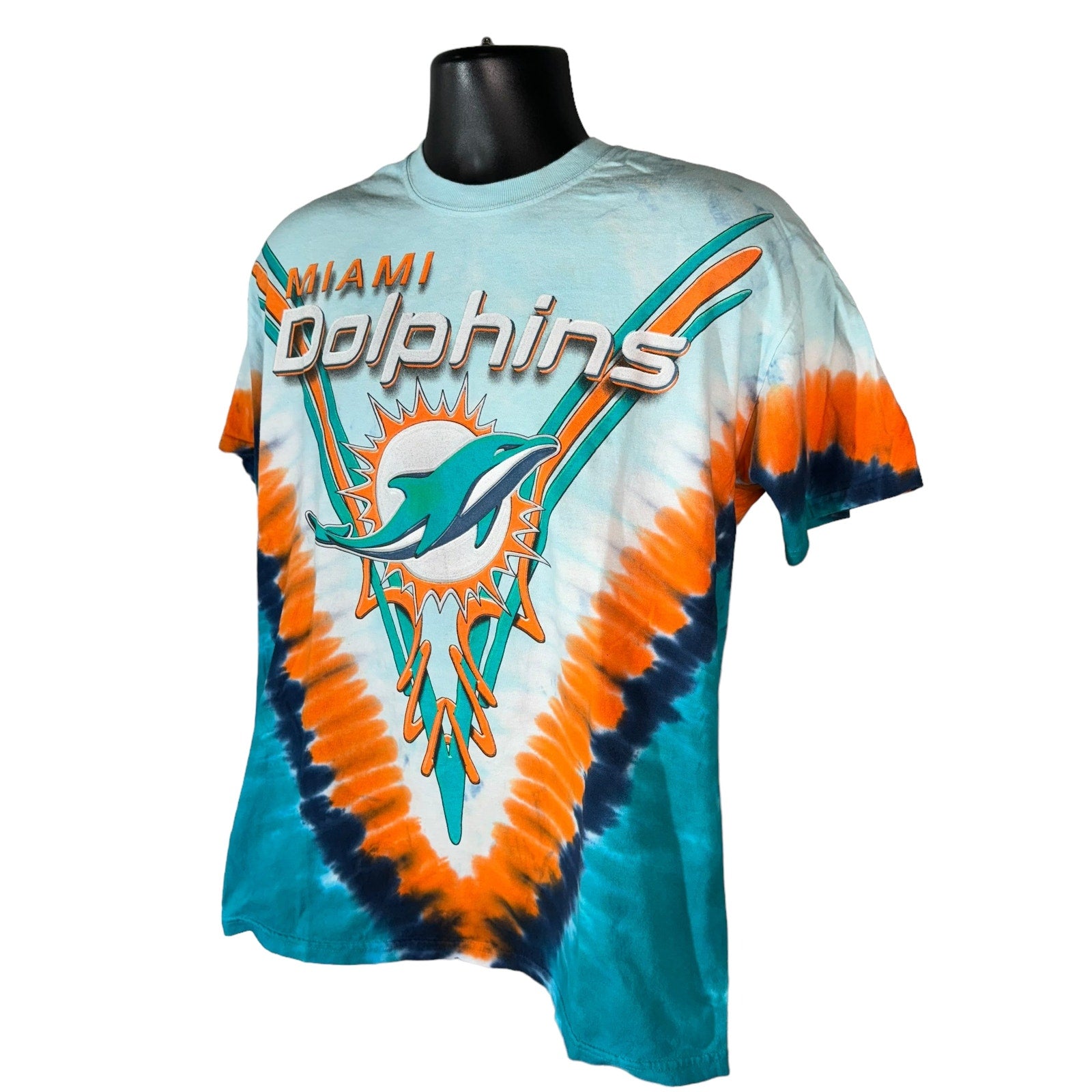 Collection of NFL Miami Dolphins Big Print Tie Dye Tee in a gallery layout