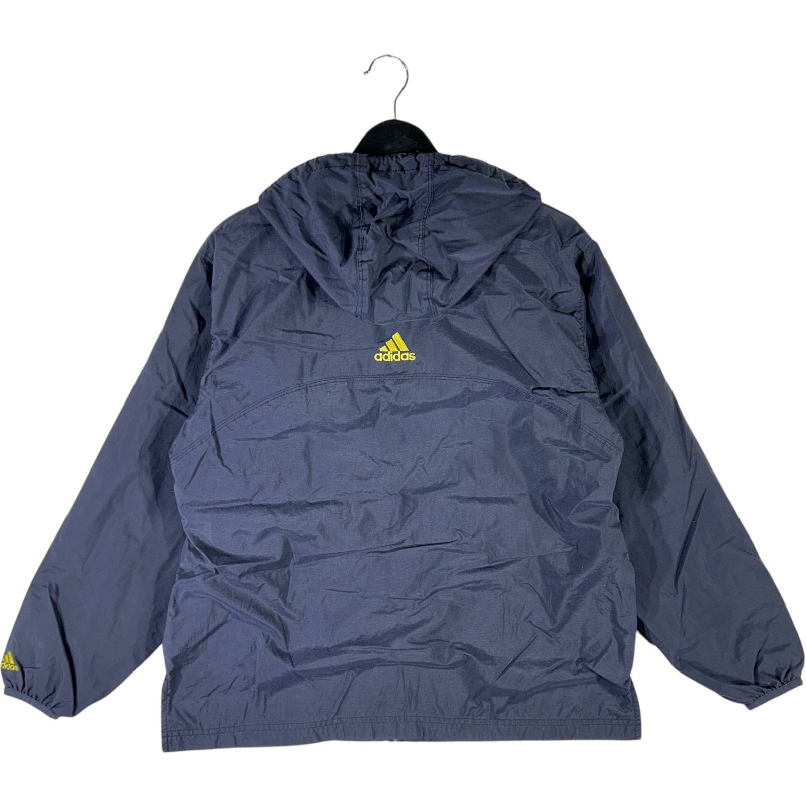 Collection of Adidas 3 Stripes Full Zip Hooded Windbreaker in a gallery layout