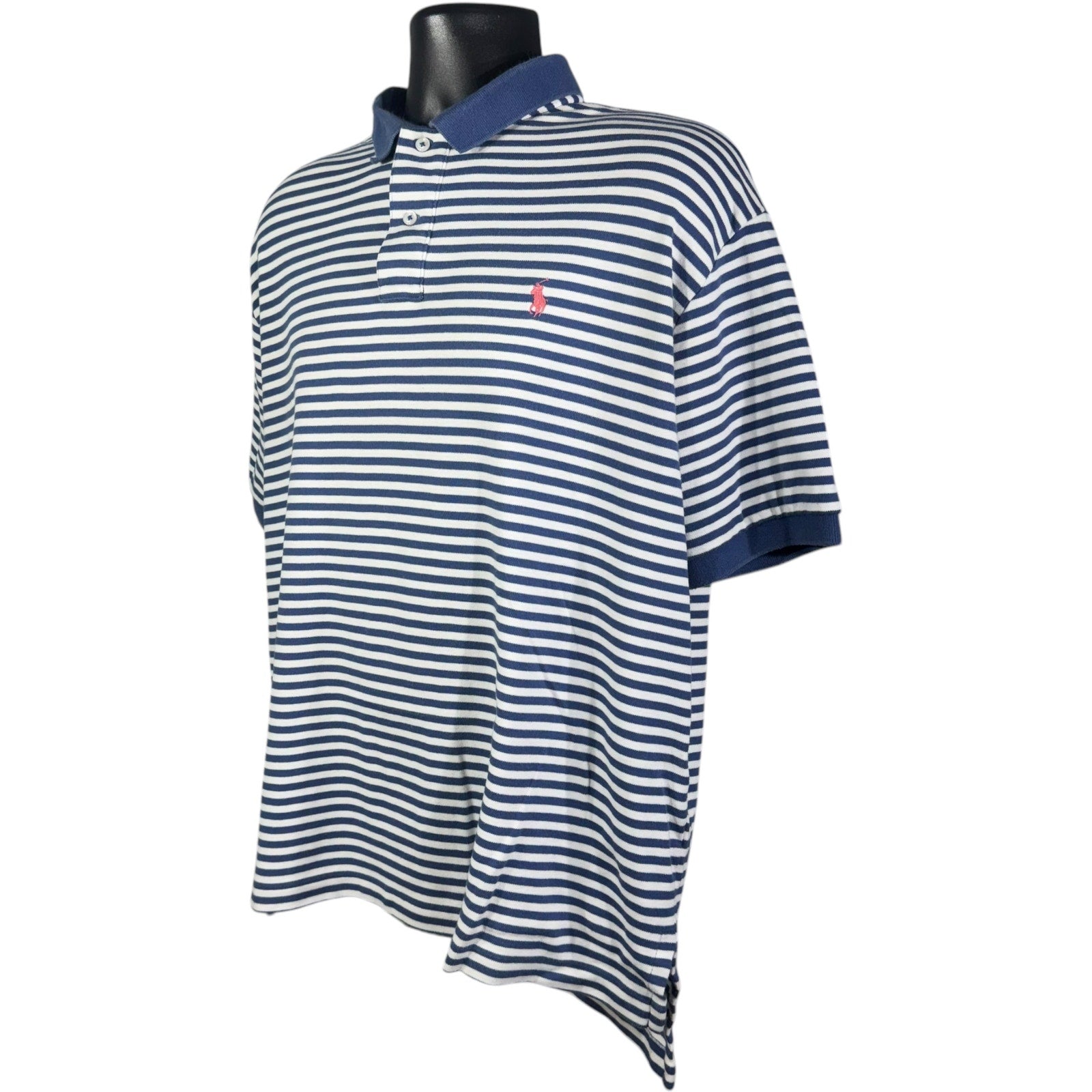 Collection of Polo Ralph Lauren Small Horse Striped Short Sleeve Polo in a gallery layout