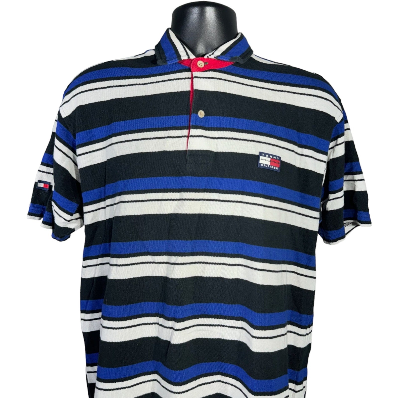 Collection of Tommy Hilfiger Striped Short Sleeve Polo in a gallery layout