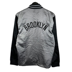 Collection of NBA Brooklyn Nets Lightweight Satin Jacket in a gallery layout