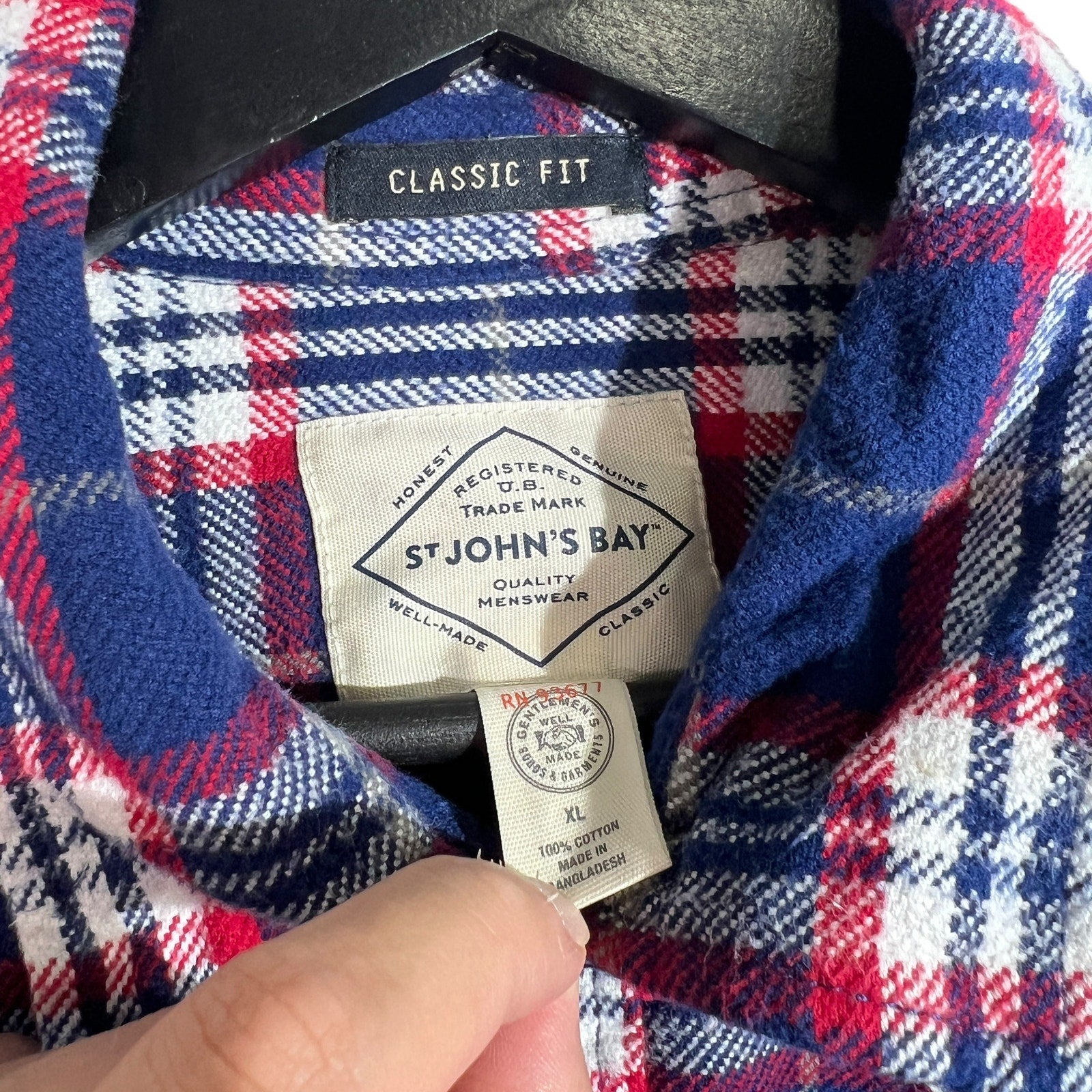 Collection of St. Johns Bay Classic Fit Flannel in a gallery layout
