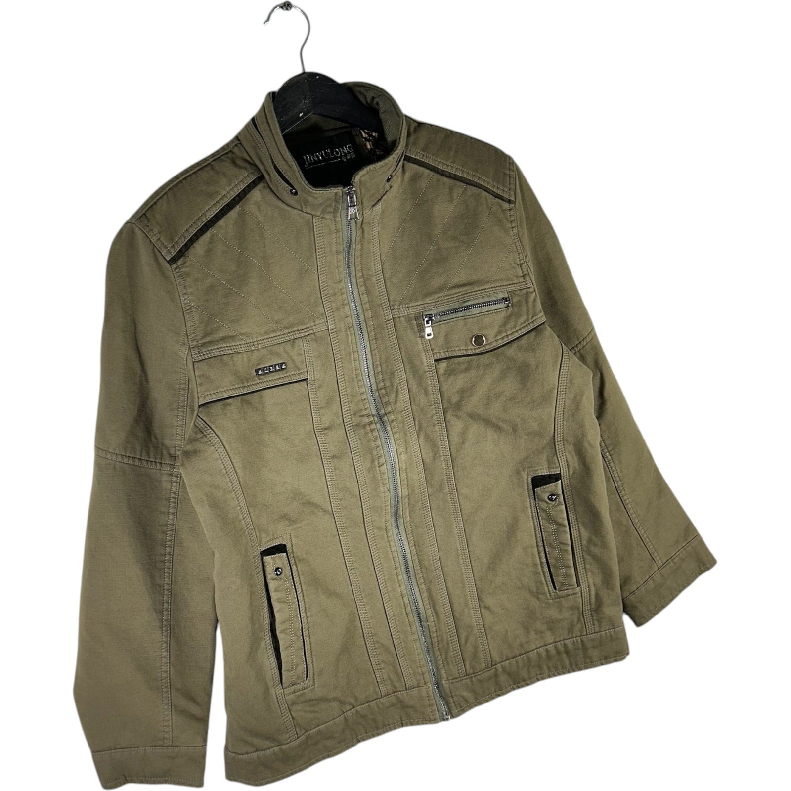 Collection of Vintage Multi Pocket Motorcycle Jacket in a gallery layout