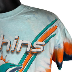 Collection of NFL Miami Dolphins Big Print Tie Dye Tee in a gallery layout