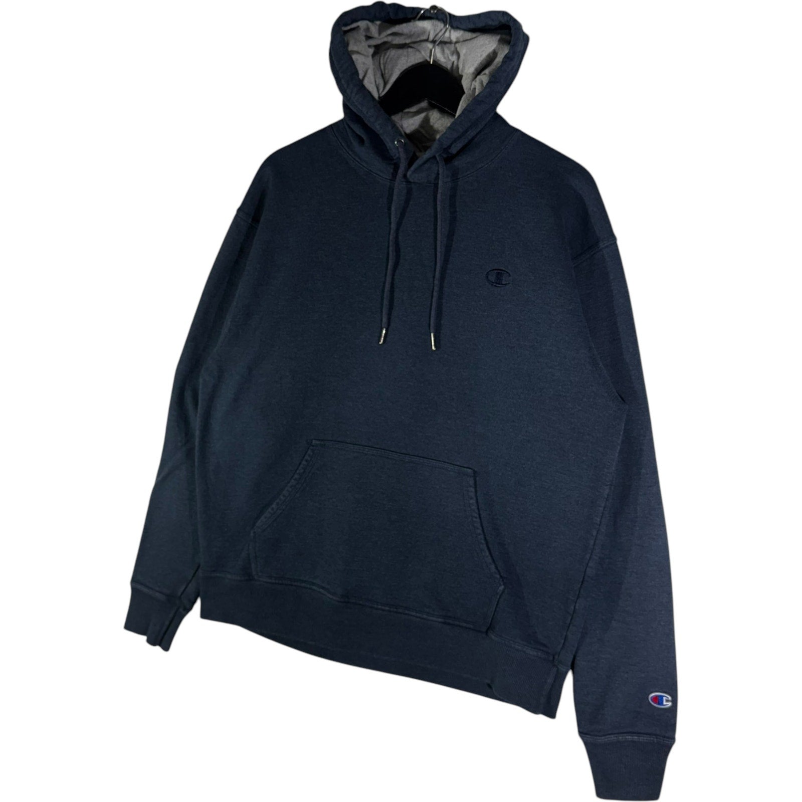 Collection of Champion Embroidered Logo Tonal Pullover Hoodie in a gallery layout
