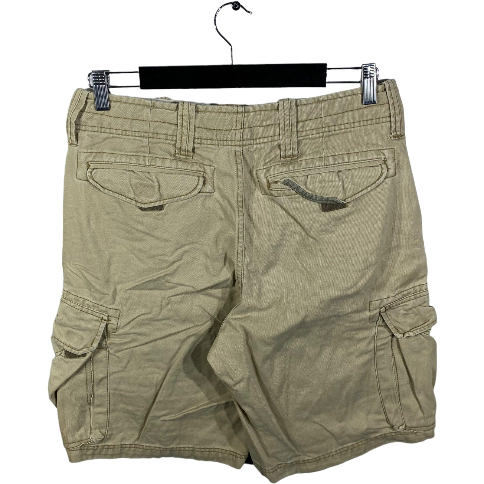 Collection of Aeropostale Zip Fly Cargo Tan Shorts in a gallery layout