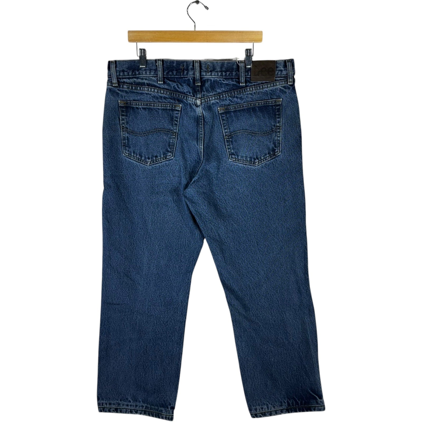 Collection of Lee Denim Straight Leg Jeans 39x26 in a gallery layout