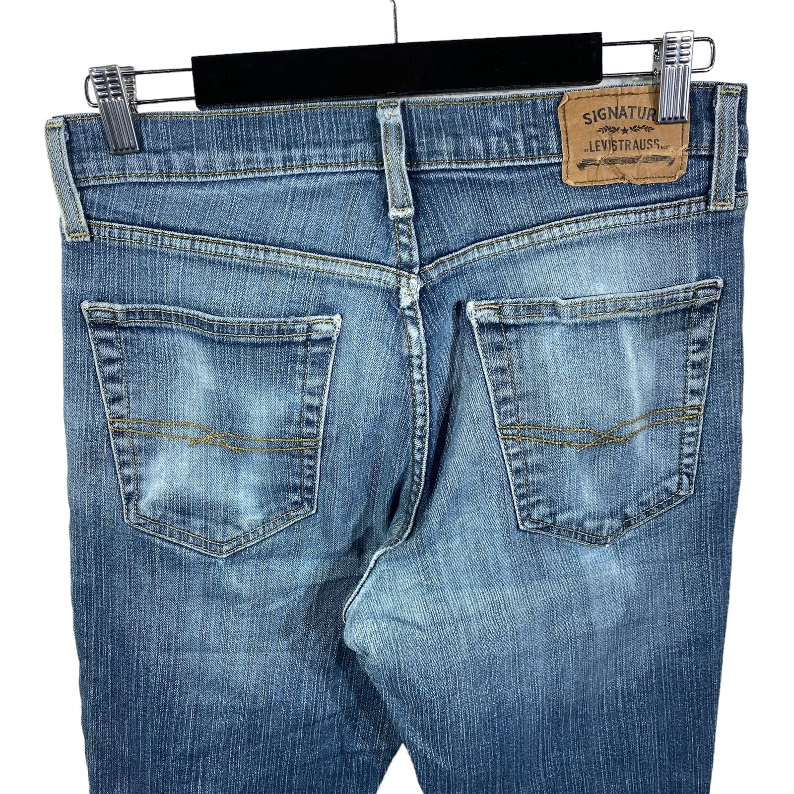 Collection of Levis Athletic Denim Straight Leg Jeans 31x27 in a gallery layout