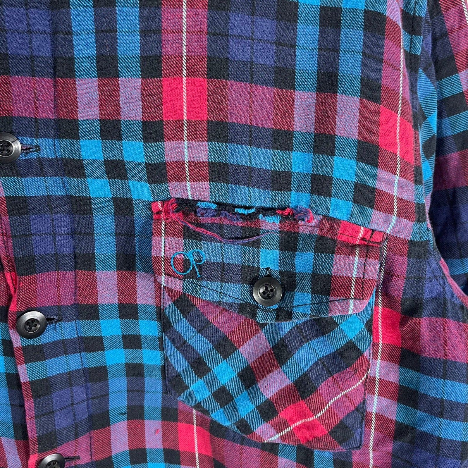 Collection of OP Plaid Long Sleeve Flannel in a gallery layout