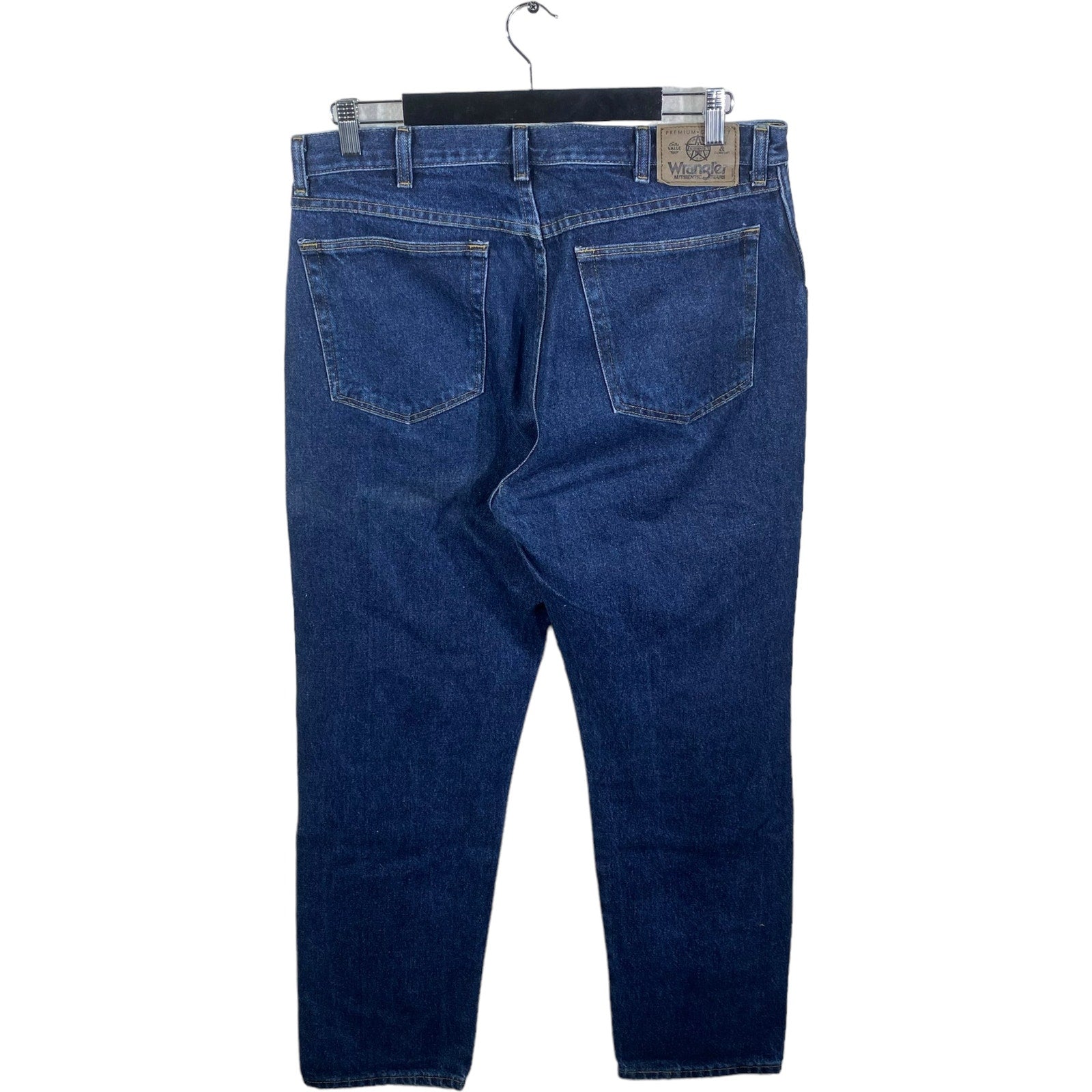 Collection of Wrangler Denim Straight Leg Jeans 34x32 in a gallery layout