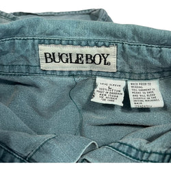 Collection of Bugle Boy Denim Long Sleeve Button Down in a gallery layout