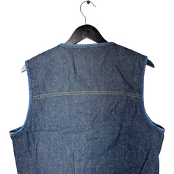 Collection of Vintage Roebucks Sherpa Lined Denim Vest in a gallery layout