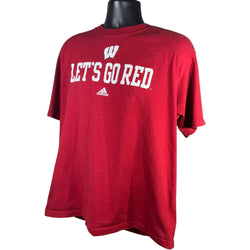 Collection of Adidas University of Wisconsin "Let's Go Red" Tee in a gallery layout