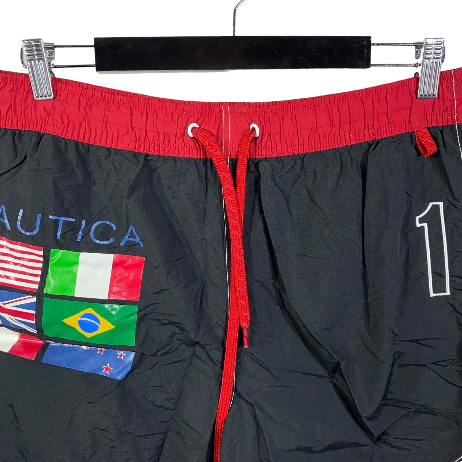 Collection of Nautica Flag Drawstring Basketball Shorts in a gallery layout