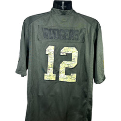 Collection of Nike NFL Green Bay Packers Aaron Rodgers Camouflage Jersey in a gallery layout