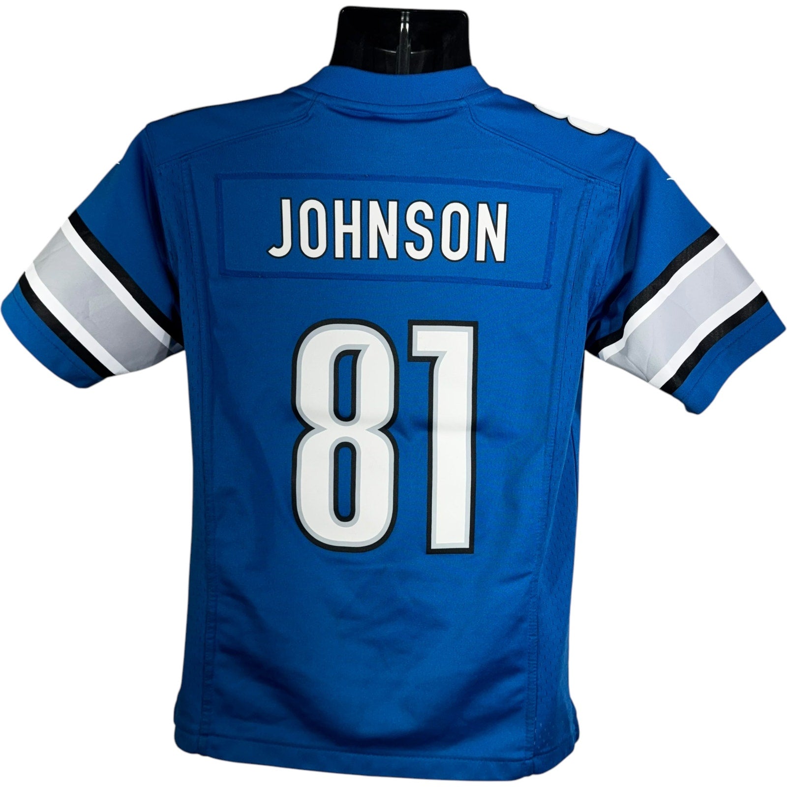 Collection of Detroit Lions Calvin Johnson #81 Nike NFL Jersey in a gallery layout