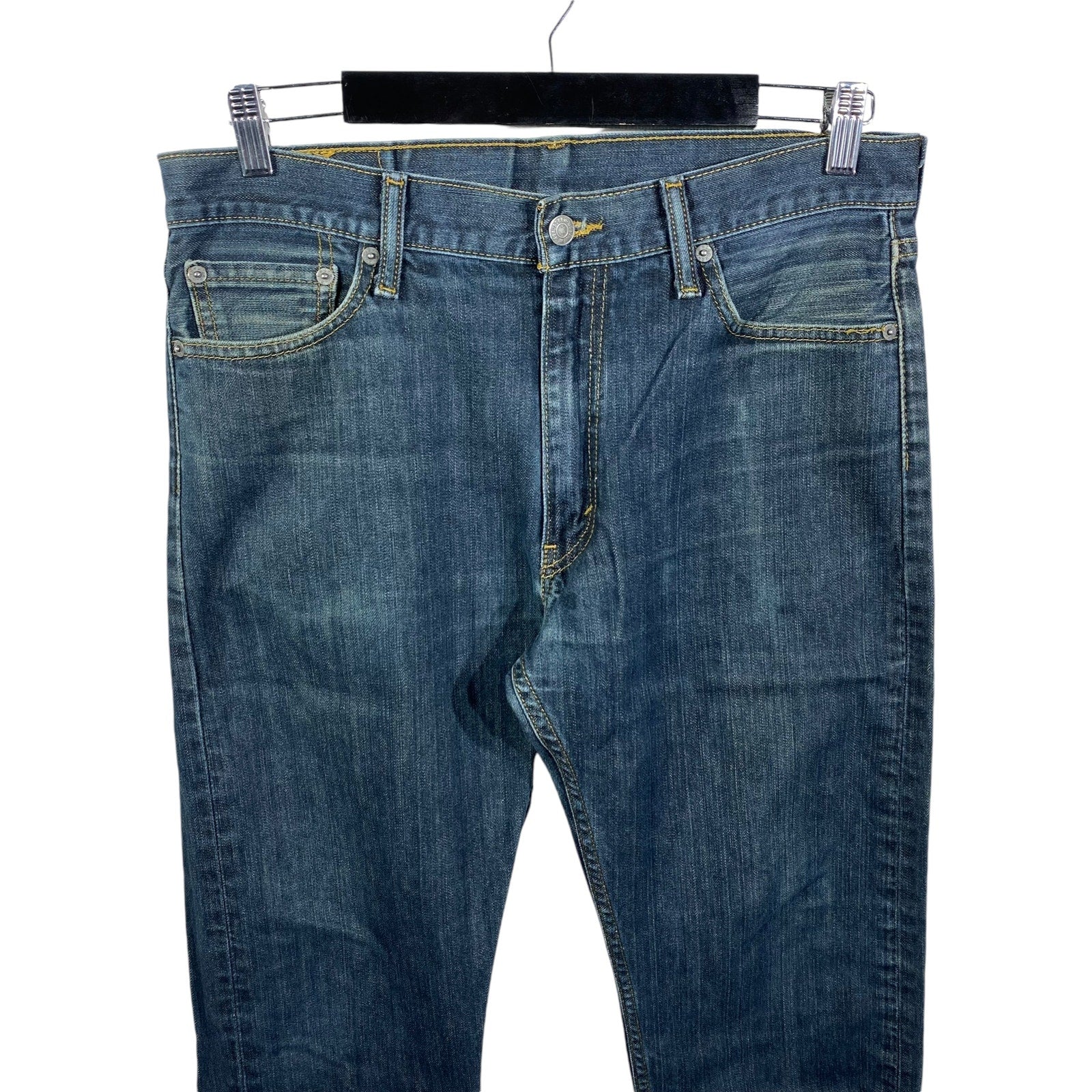 Collection of Levi's 513 Straight Leg Denim Jeans 33x30 in a gallery layout