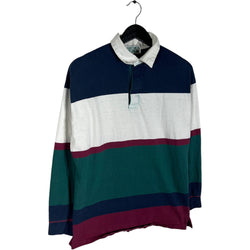 Collection of Vintage Northern Traders Striped Long Sleeve Polo in a gallery layout