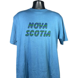 Collection of Vintage Canada "Nova Scotia" Spellout Short Sleeve Tee in a gallery layout