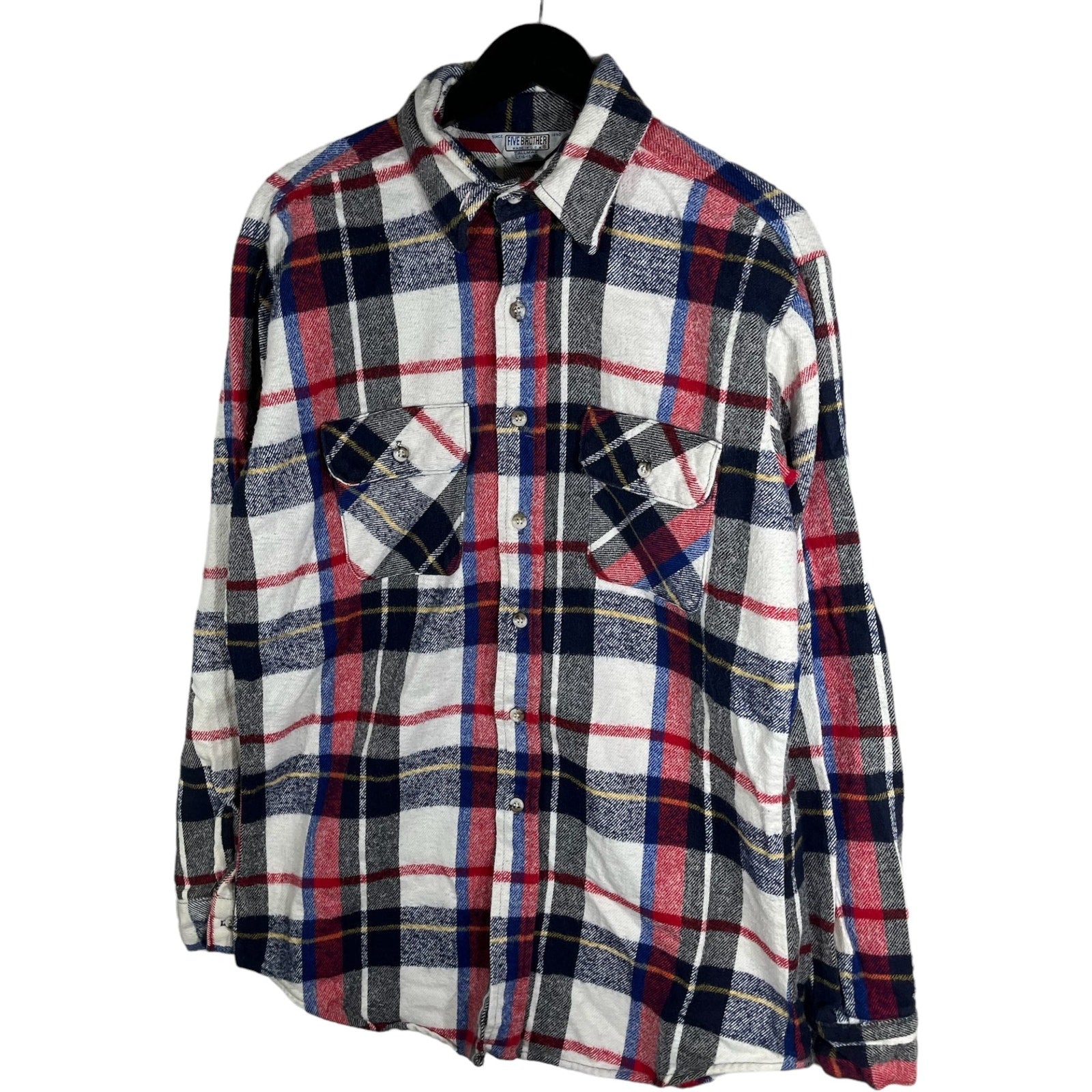 Collection of Vintage Five Brother Plaid Flannel in a gallery layout