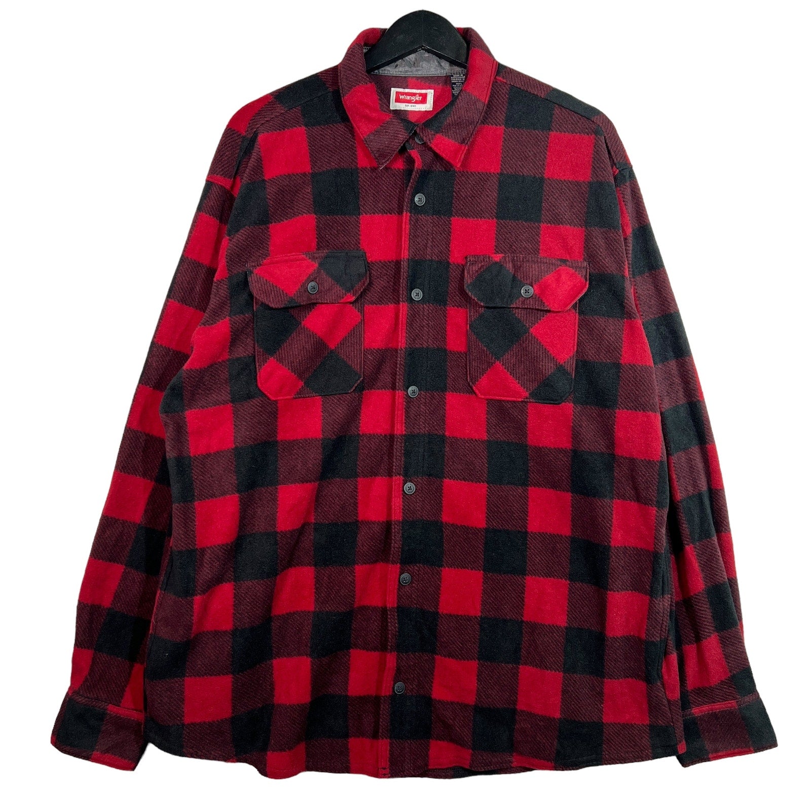 Collection of Wrangler Buffalo Fleece Plaid Flannel in a gallery layout