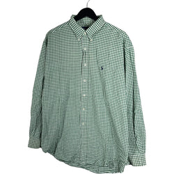 Collection of Ralph Lauren Checkered Long Sleeve Button Down Shirt in a gallery layout