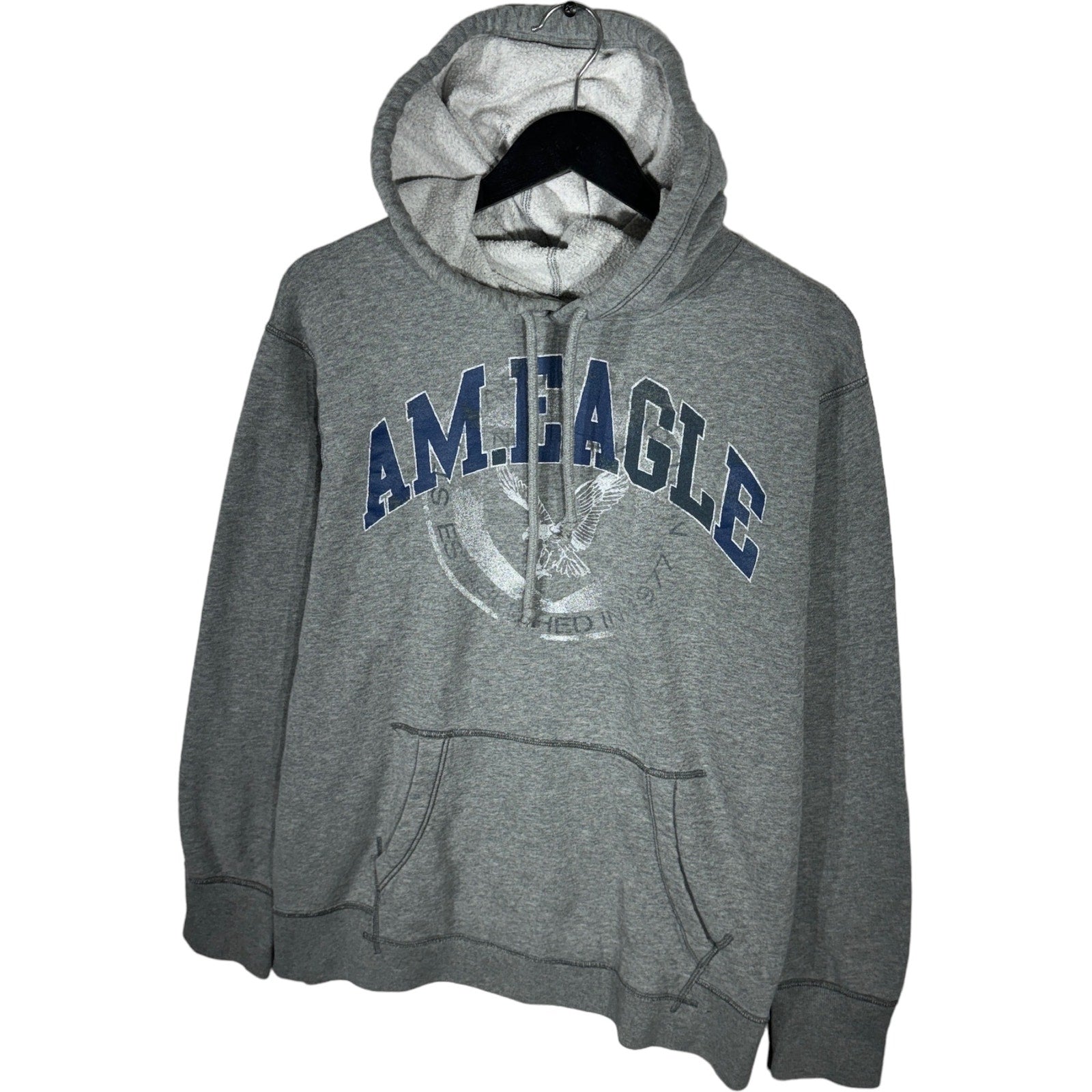 Collection of American Eagle Embroidered Pullover Hoodie in a gallery layout