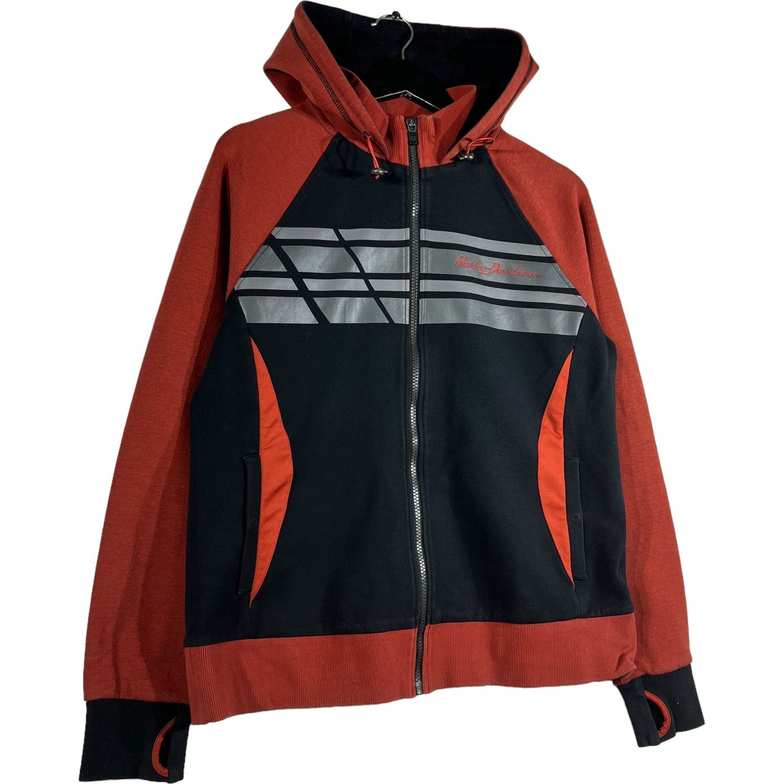 Collection of Harley Davidson Color Block Full-Zip Hoodie in a gallery layout