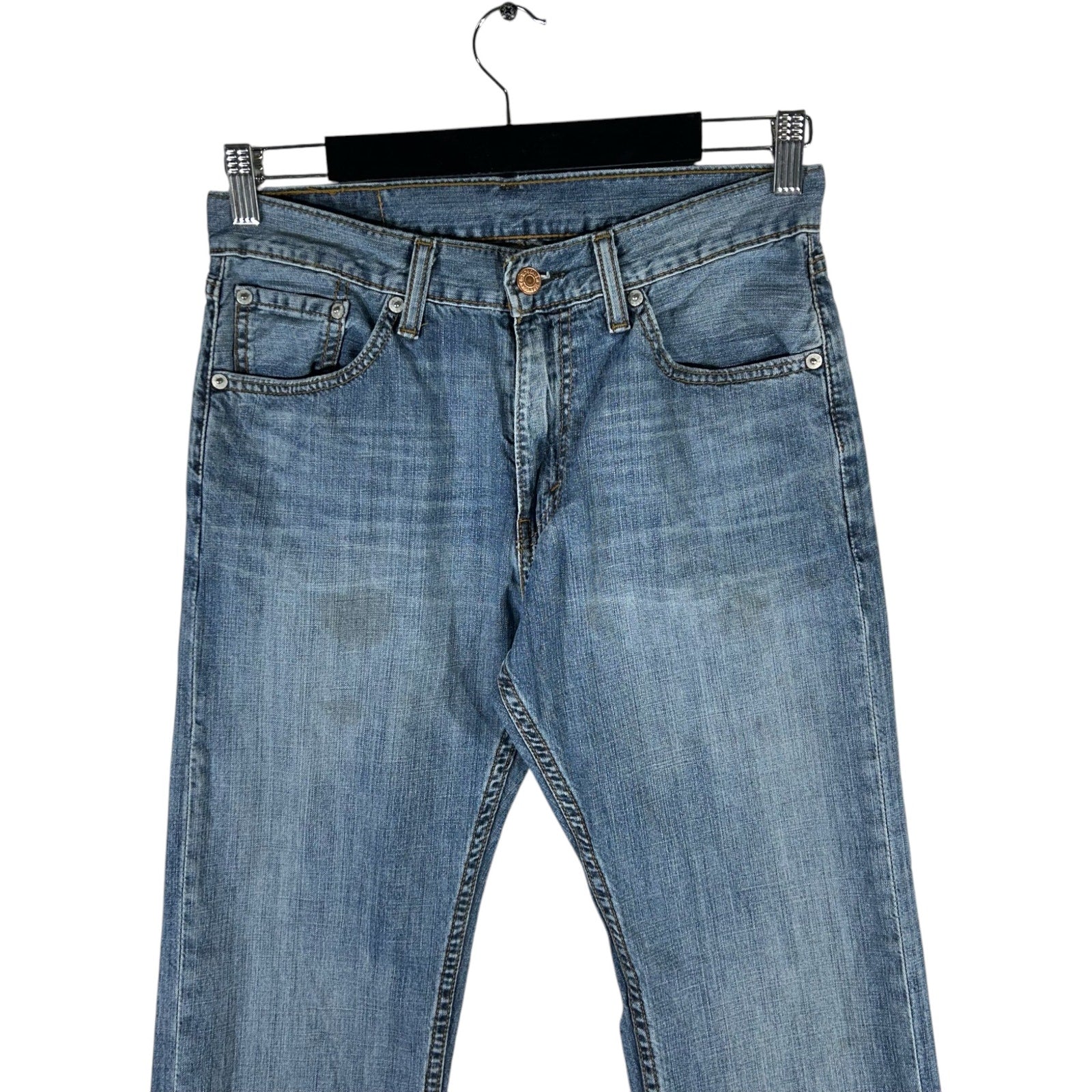 Collection of Levi's 505 Denim Wide Leg Jeans 30x30 in a gallery layout