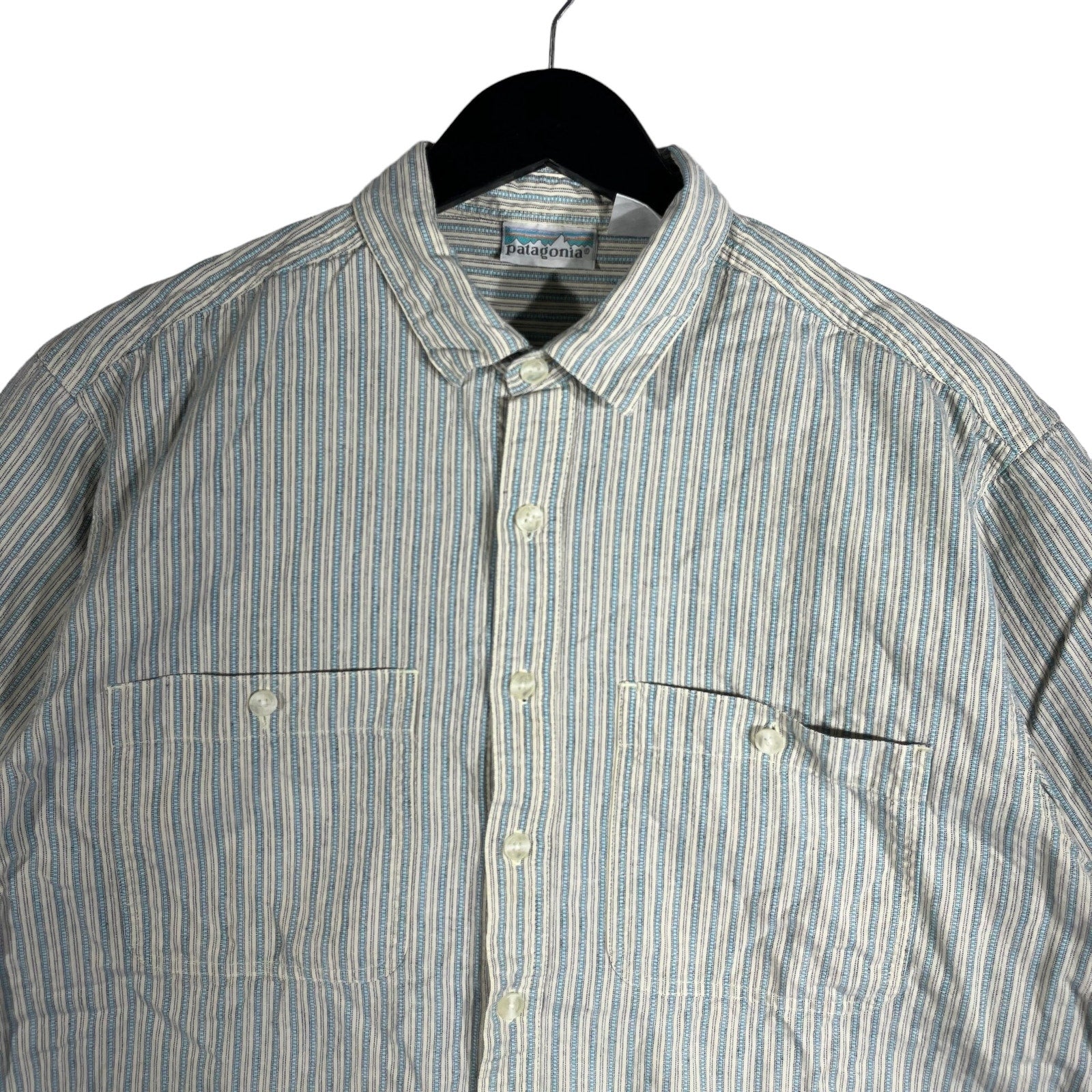 Collection of Patagonia Striped Short Sleeve Button Up in a gallery layout