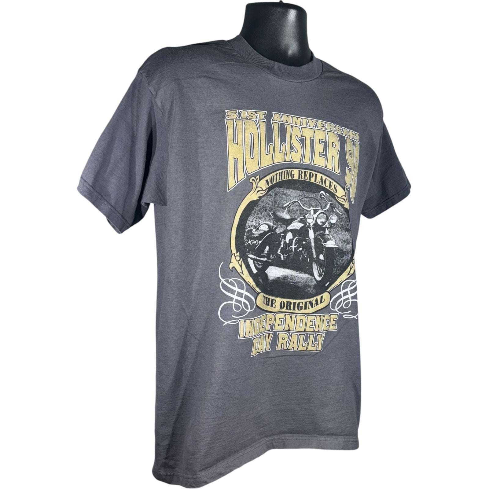 Collection of Vintage Hollister CA Bike Rally Tee in a gallery layout