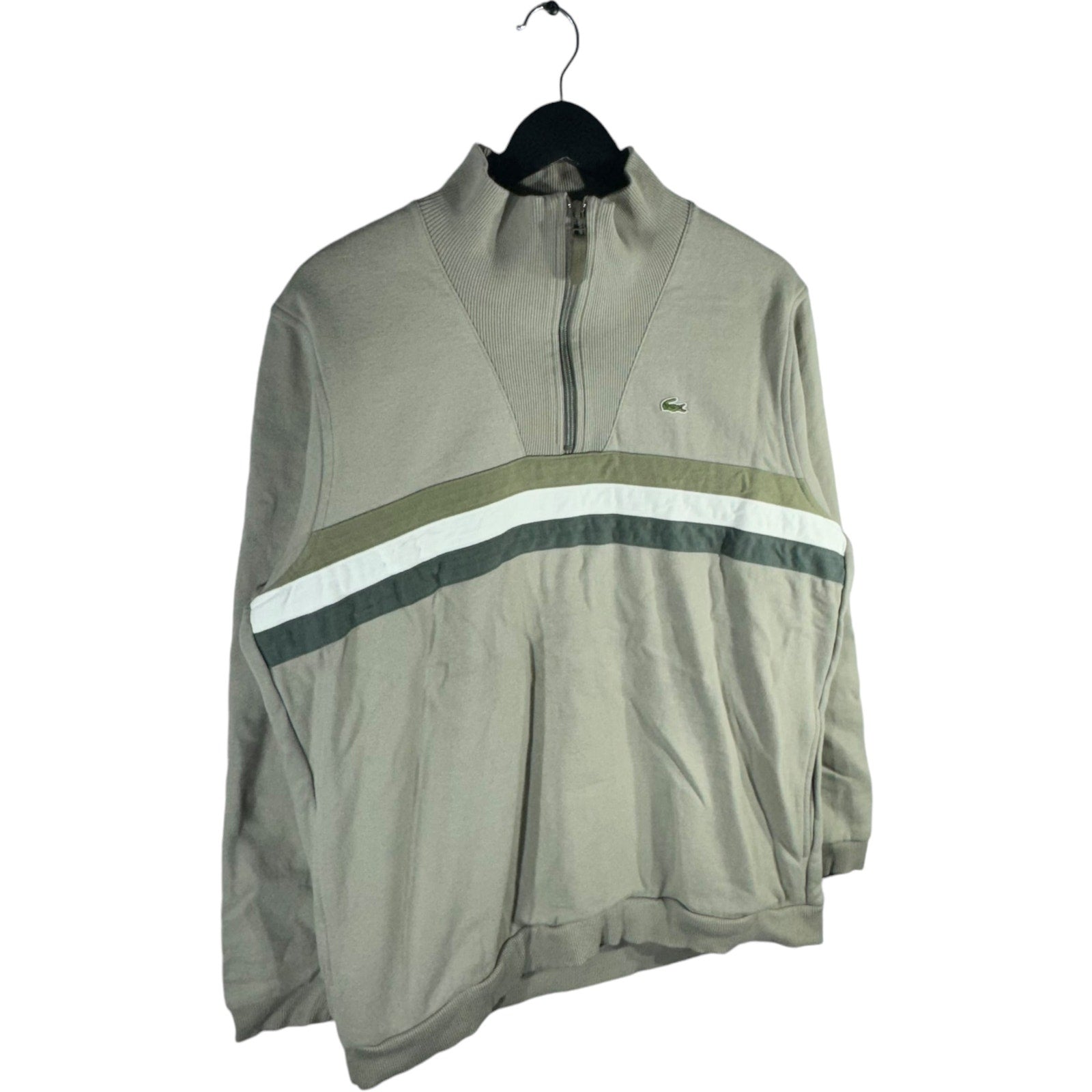 Collection of Vintage Lacoste 1/4 Zip Windbreaker in a gallery layout