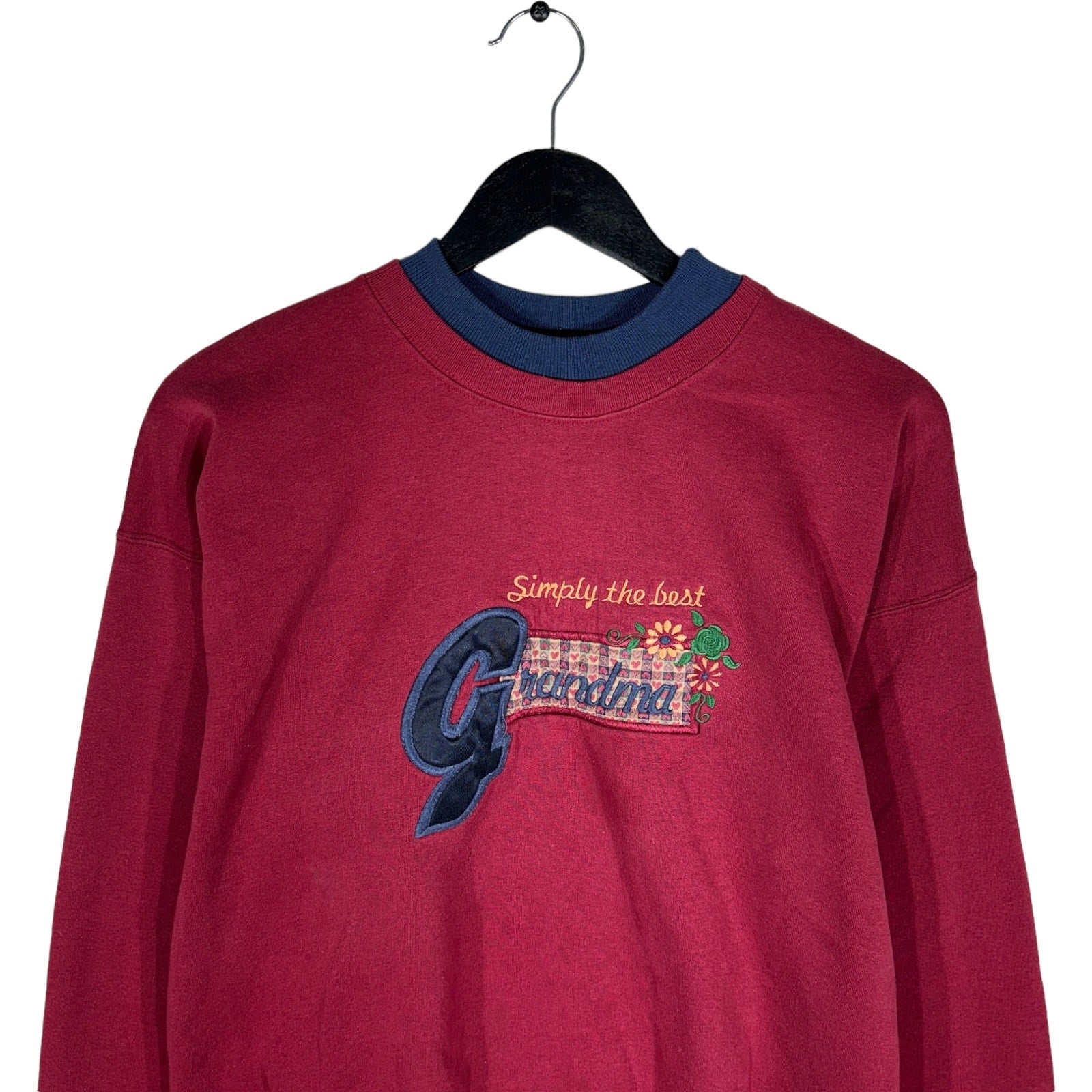 Collection of Embroidered Grandma Pullover Crewneck in a gallery layout