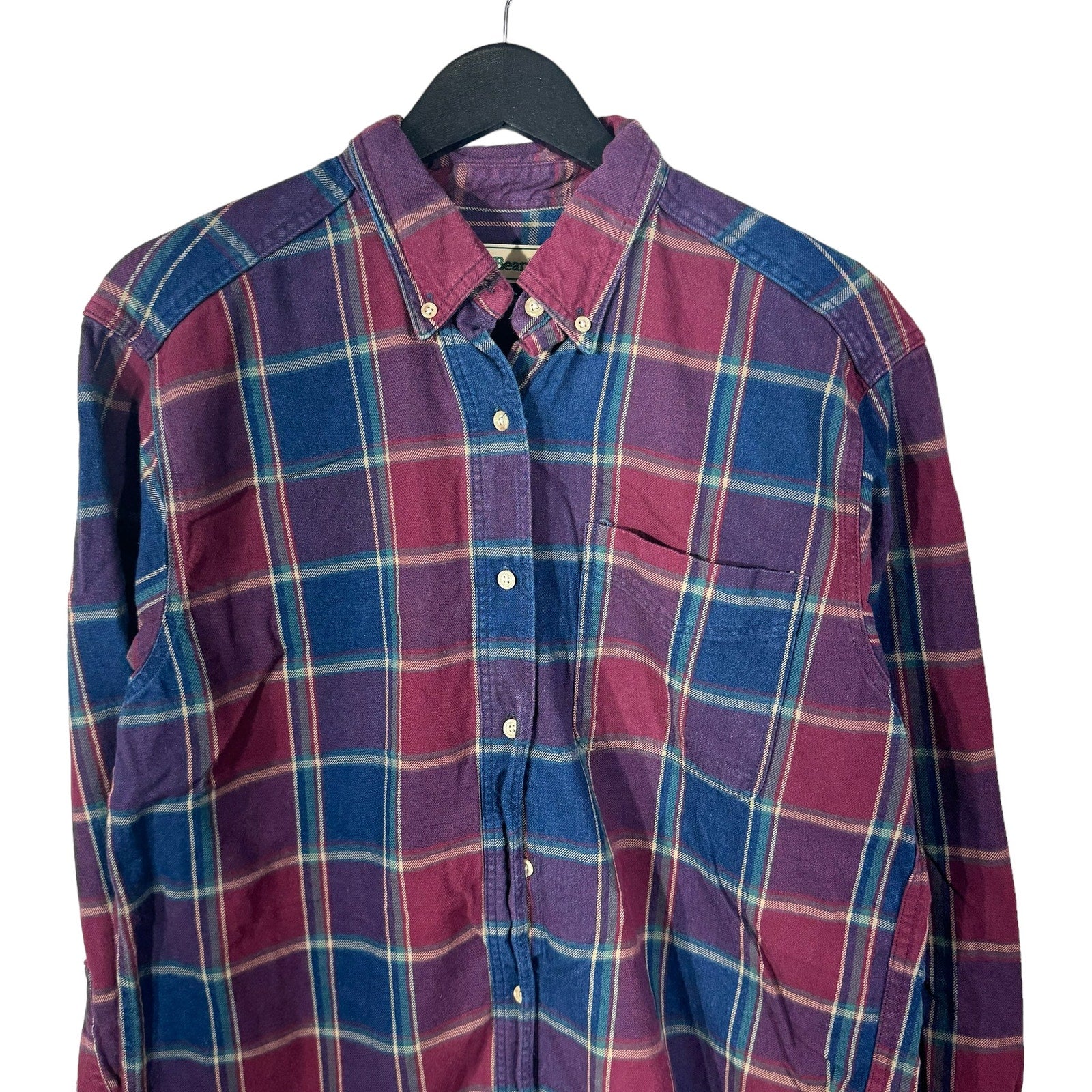 Collection of L.L. Bean Plaid Button Up in a gallery layout