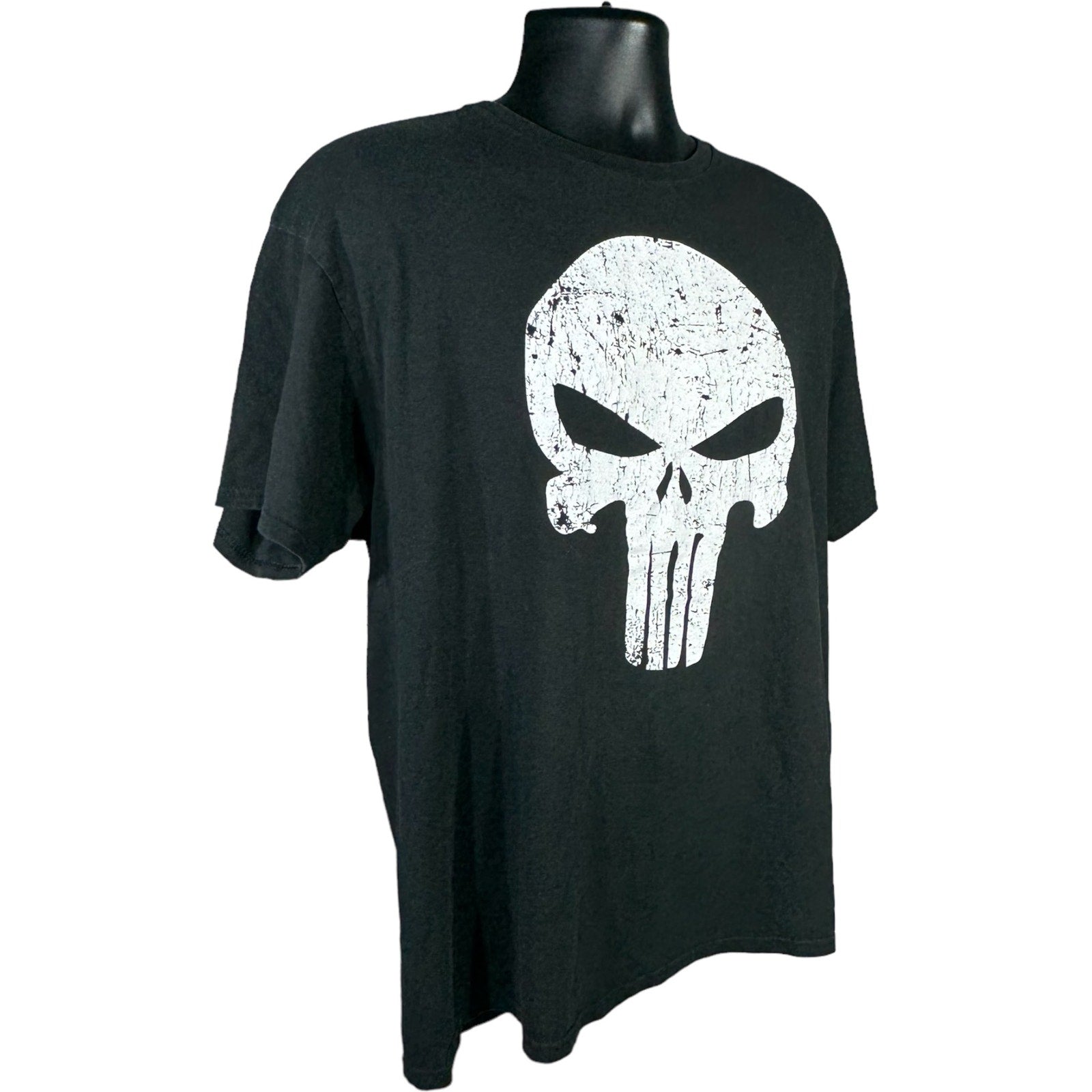 Collection of Vintage The Punisher Skull Logo Short Sleeve Tee in a gallery layout