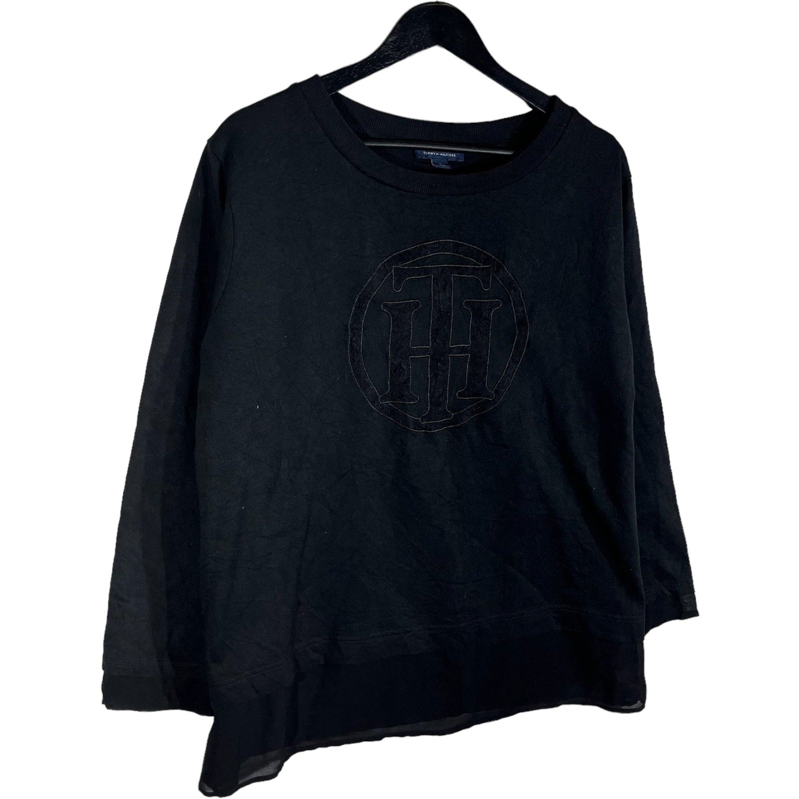 Collection of Tommy Hilfiger Logo Long Sleeve Sweatshirt in a gallery layout