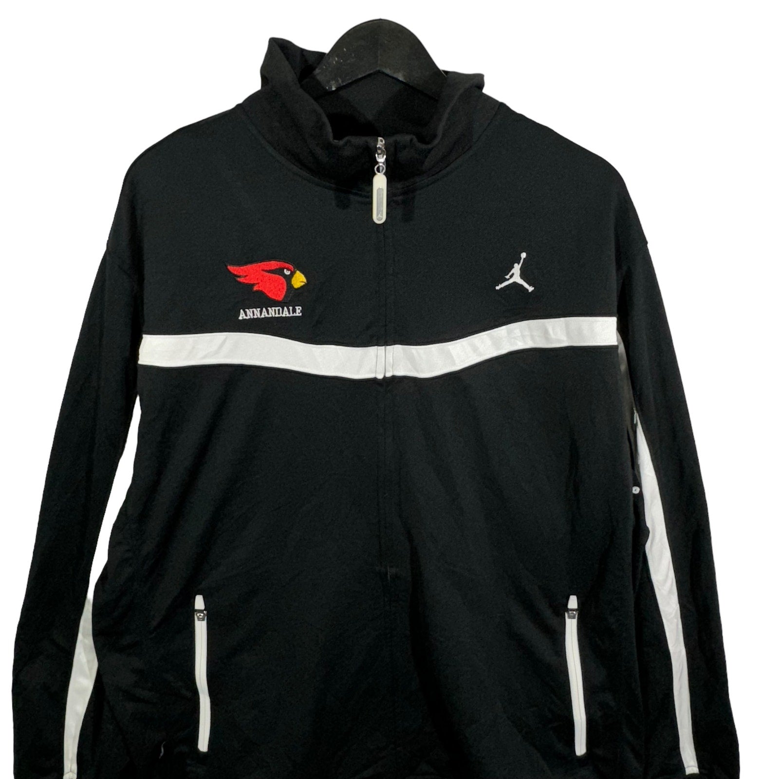 Collection of Jordan Brand Annadale Cardinals Full Zip Track Jacket in a gallery layout