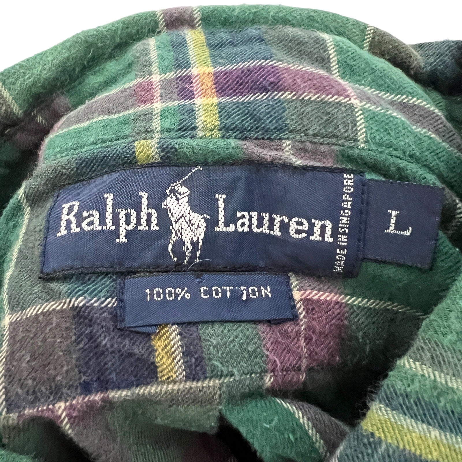 Collection of Vintage Polo Ralph Lauren Plaid Button Down Flannel in a gallery layout